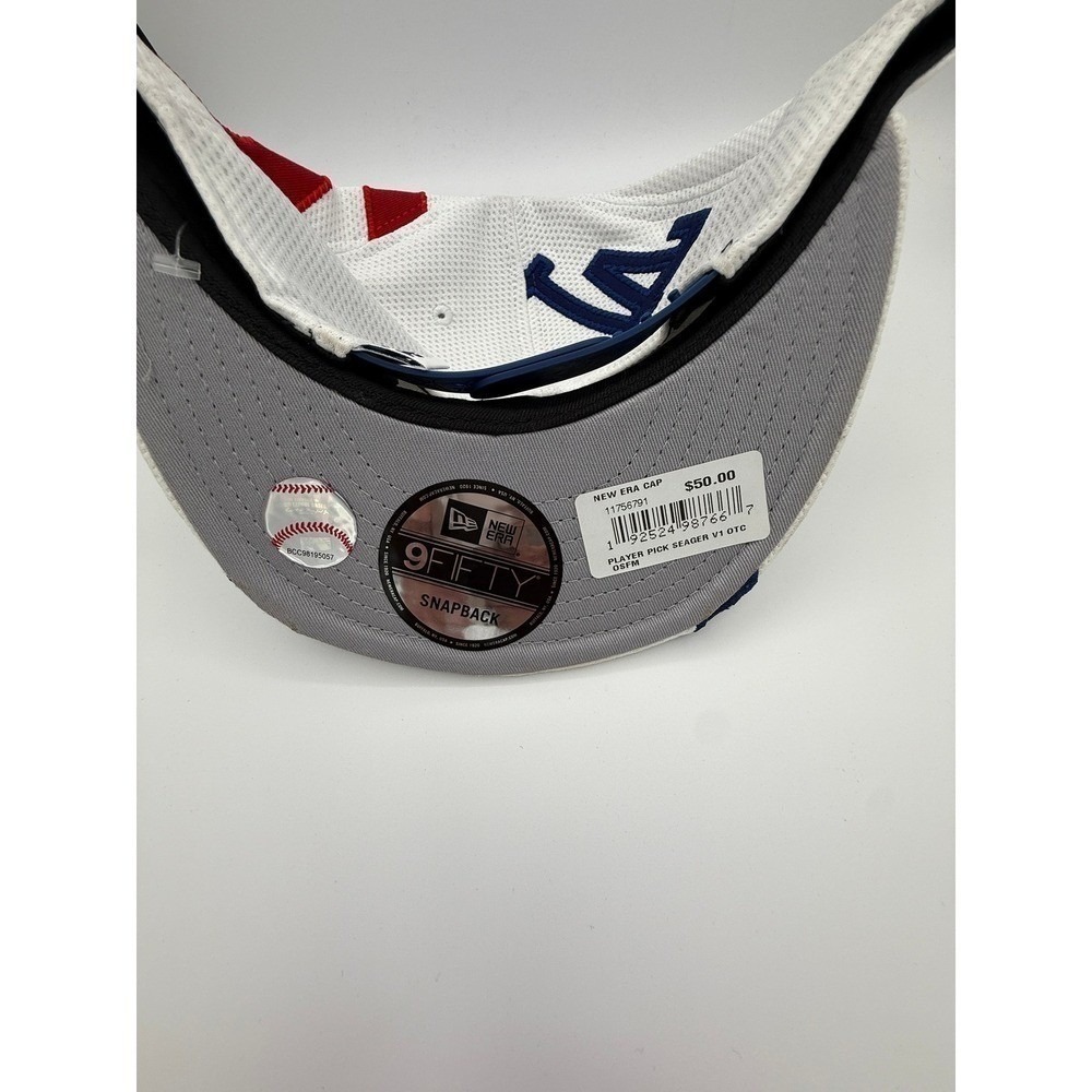 Los Angeles Dodgers New Era 9FIFTY Snapback Hat M. Muncy SEAG White Red - Picture 6 of 7